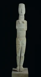 Figura femminile, da Amorgos, periodo cicladico antico II, cultura di Keros-Syros, 2800-2300 a.C.